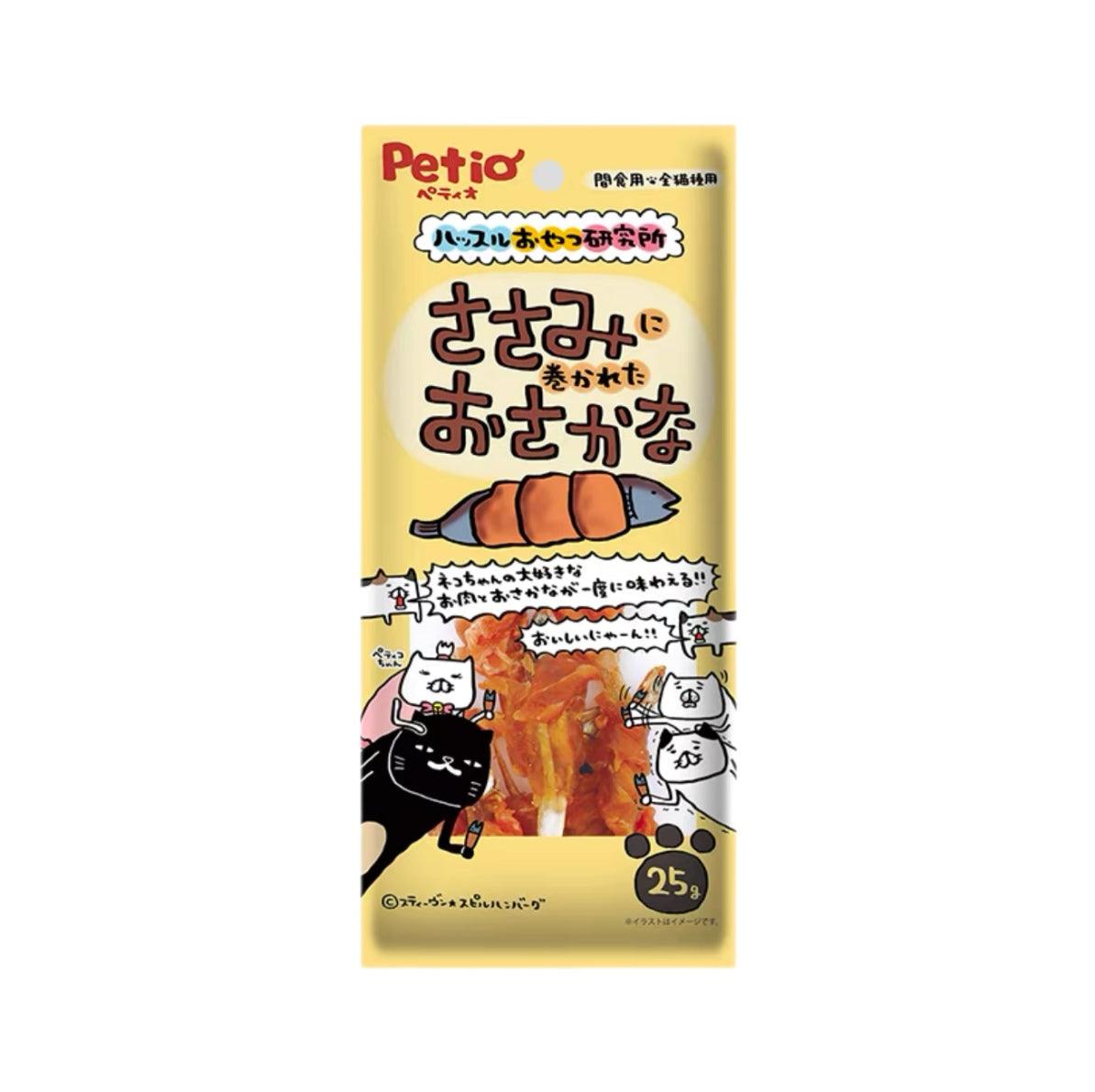 日本Petio 猫咪专用鸡肉绕小鱼干磨牙零食 洁牙必备 一袋25g入 - Maokidspet