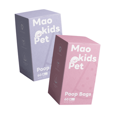 Maokids own brand watermelon flavor environmentally friendly material biodegradable poop bag poop bag civilized pet raising essential one 4 rolls total 60 bags