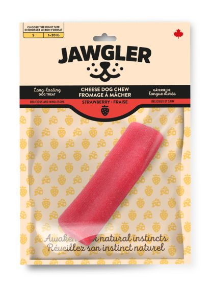 Jawgler Cheese Dog Chew - Strawberry Flavor