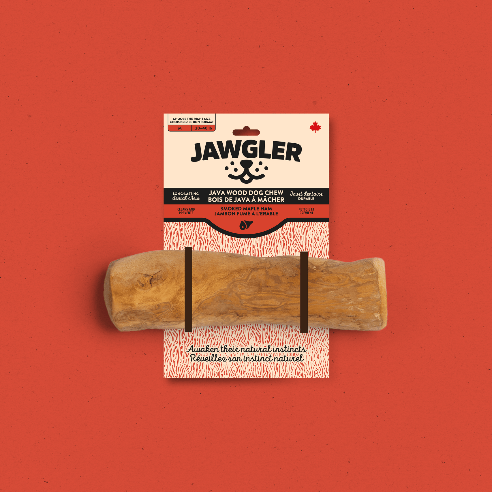 Jawgler Java Wood Dog Chew - Smoked Ham