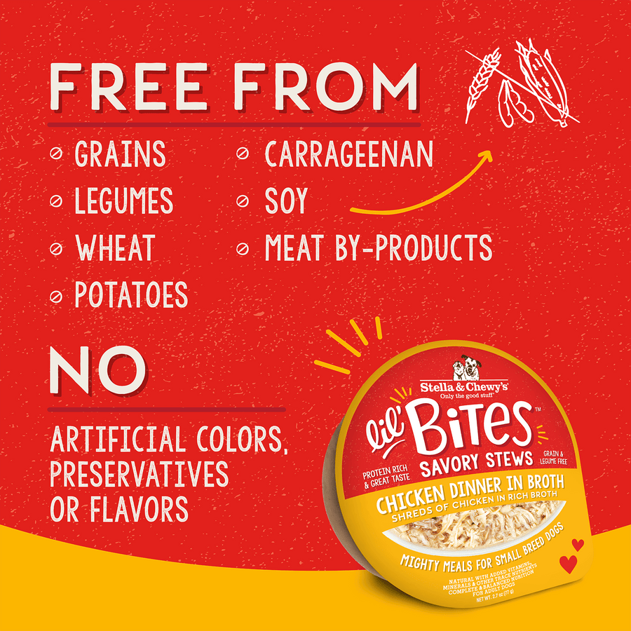 Stella & Chewy's Lil' Bites Savory Stews Chicken Dinner in Broth