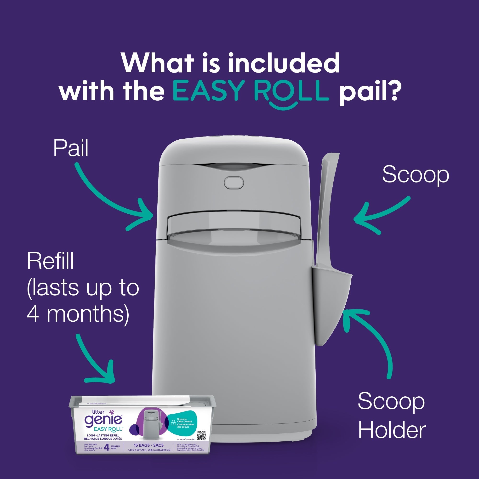 Litter Genie Easy Roll Pail