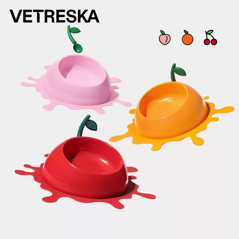 Vetreska Juicy Anti-Spill Pet Bowl, Spoon & Mat Set