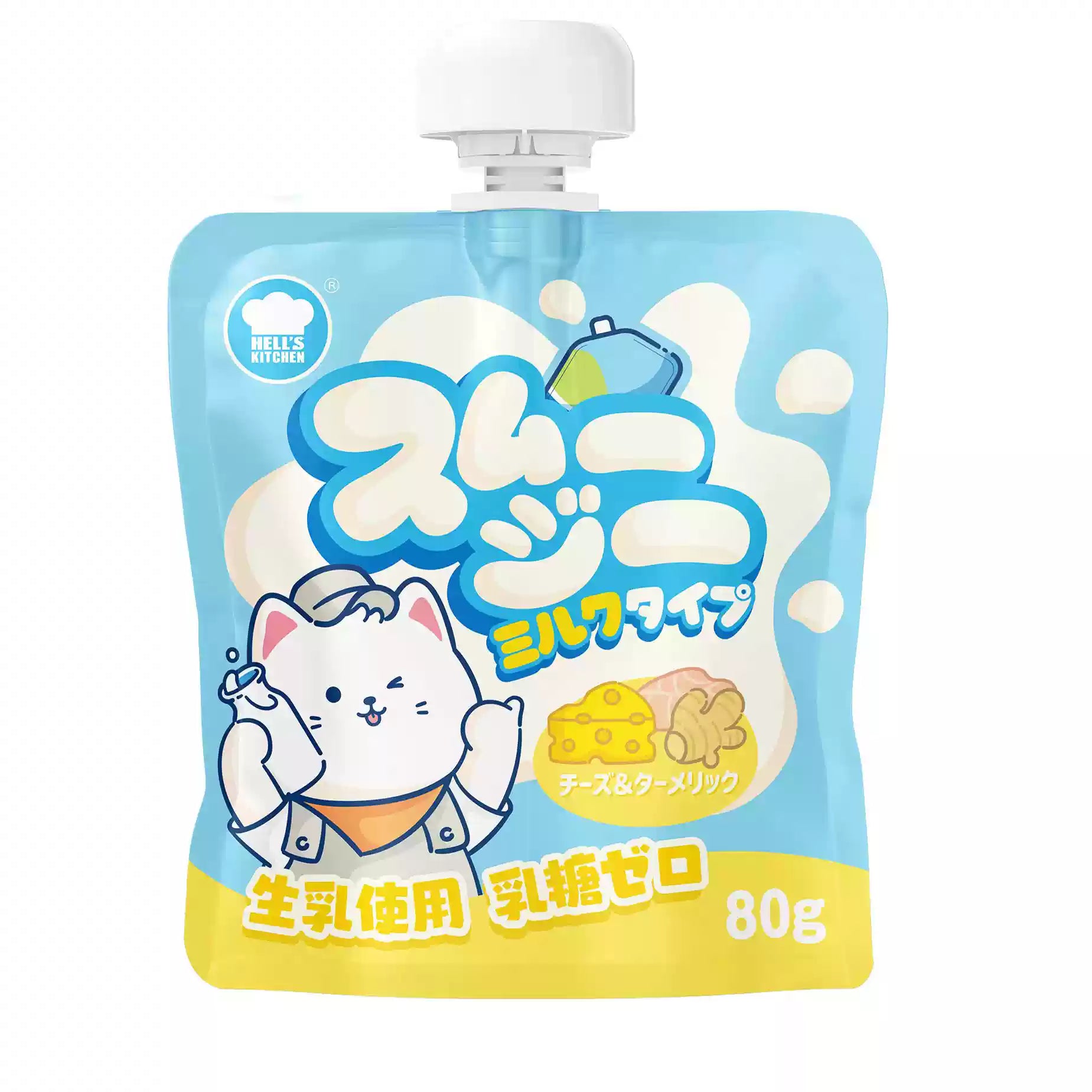 地狱厨房 全价彩虹奶昔主食餐包 湿粮成猫幼猫主食奶昔 一包80g 多口味可选