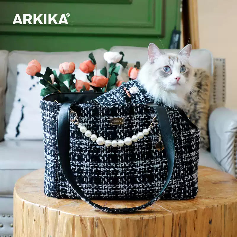 Arkika Chic Quilted Pet Bag For Cat & Dog
