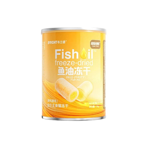 Bright Premium Freeze-Dried Cat Treats with Pure Fish Oil & Egg Yolk