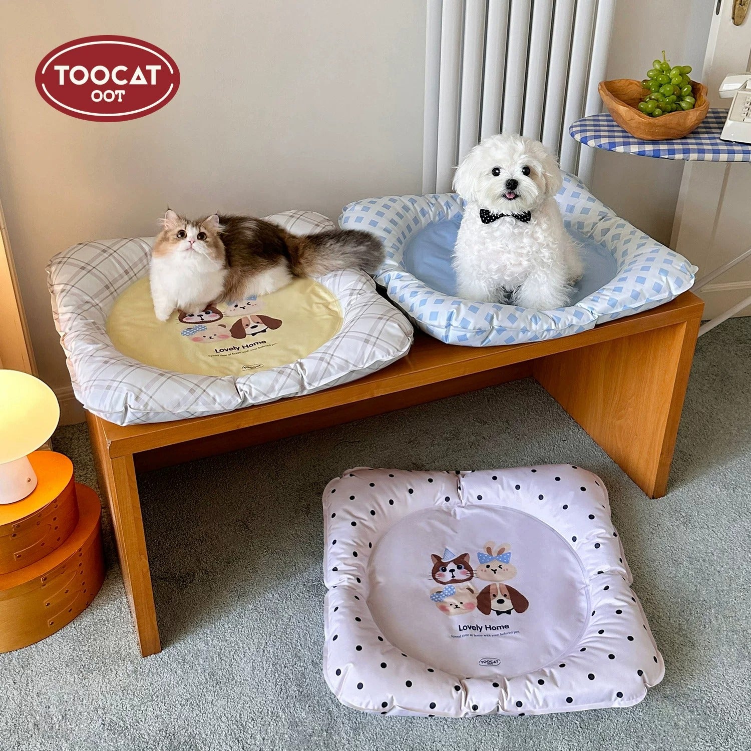 TOOCAT Cute Square Shape Pet Cooling Mat