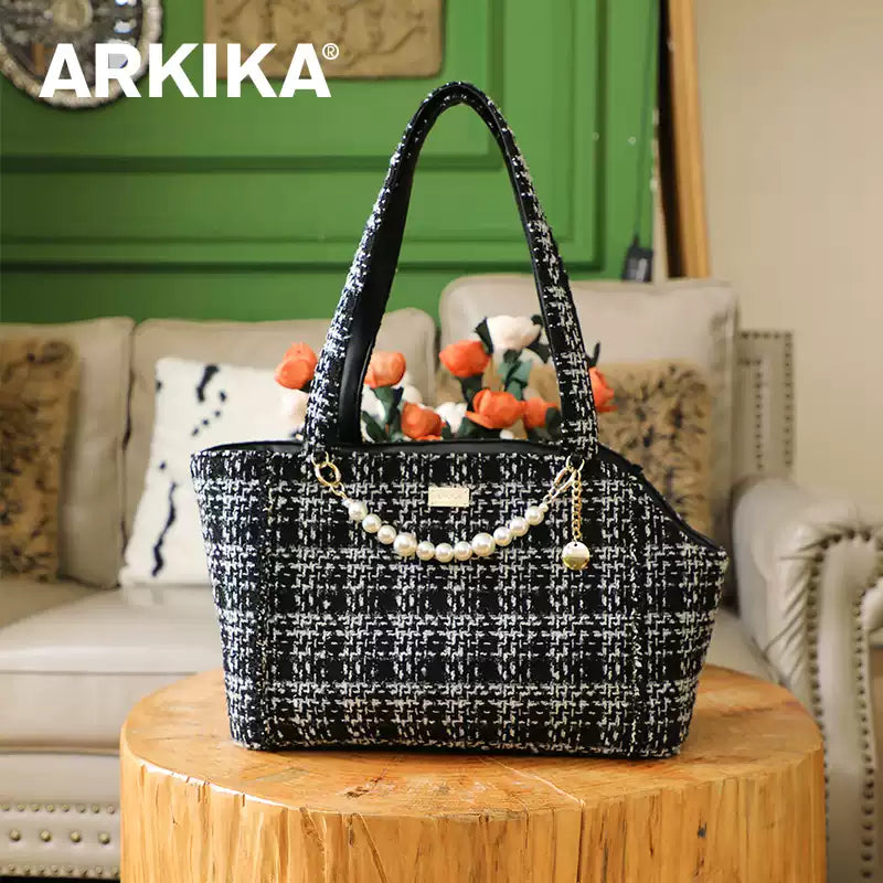 Arkika Chic Quilted Pet Bag For Cat & Dog