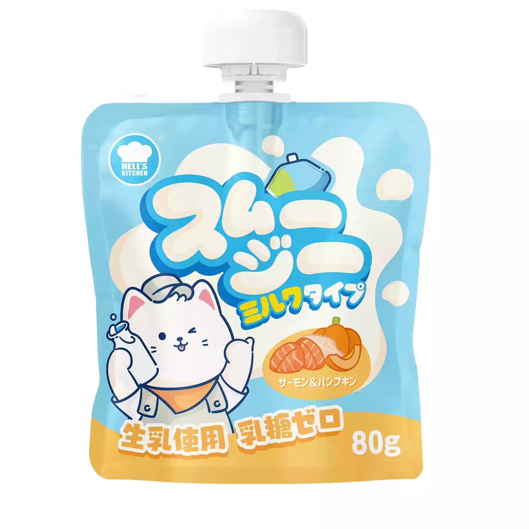地狱厨房 全价彩虹奶昔主食餐包 湿粮成猫幼猫主食奶昔 一包80g 多口味可选