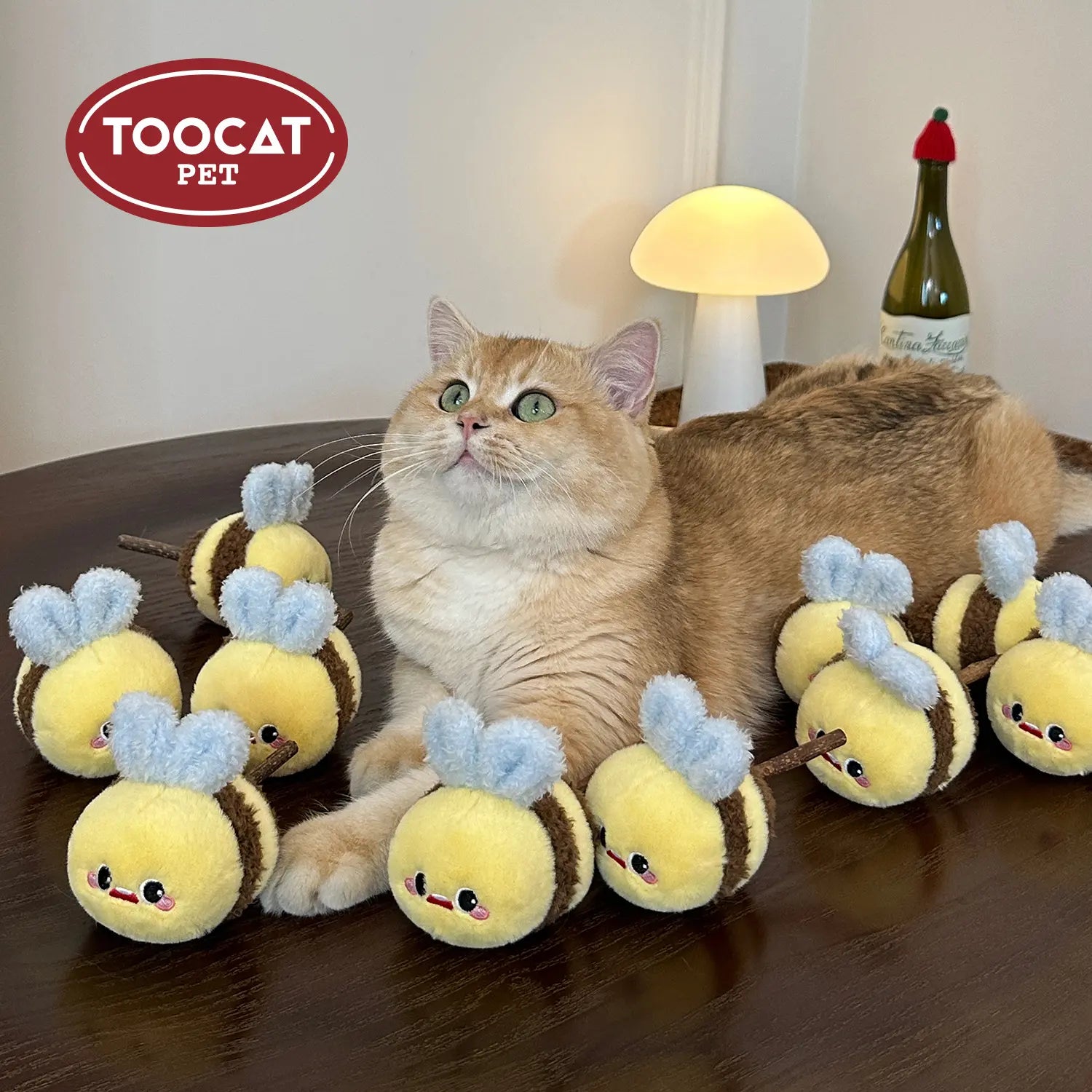 TOOCAT Bee Shaped Chewable Cat Toy with Matatbi