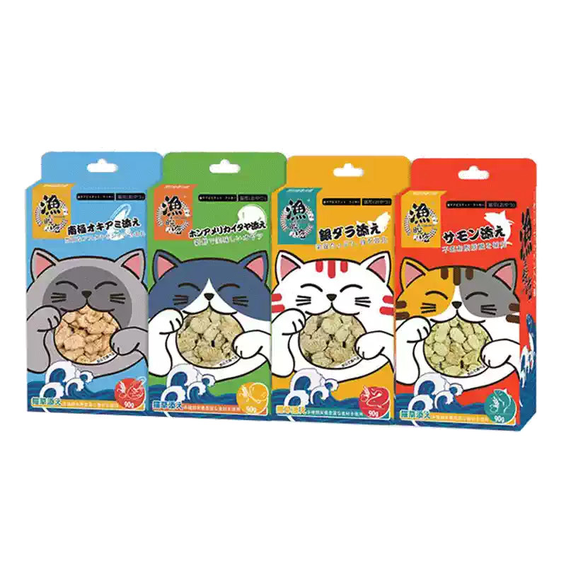 渔晓吃 猫饼干猫咪小零食幼猫洁齿磨牙猫零食 日常训练给予 扇贝猫薄荷口味