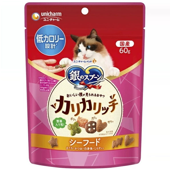 日本银勺 猫咪洁牙保健小饼干 海鲜低脂配方 适口性超好 一袋80g