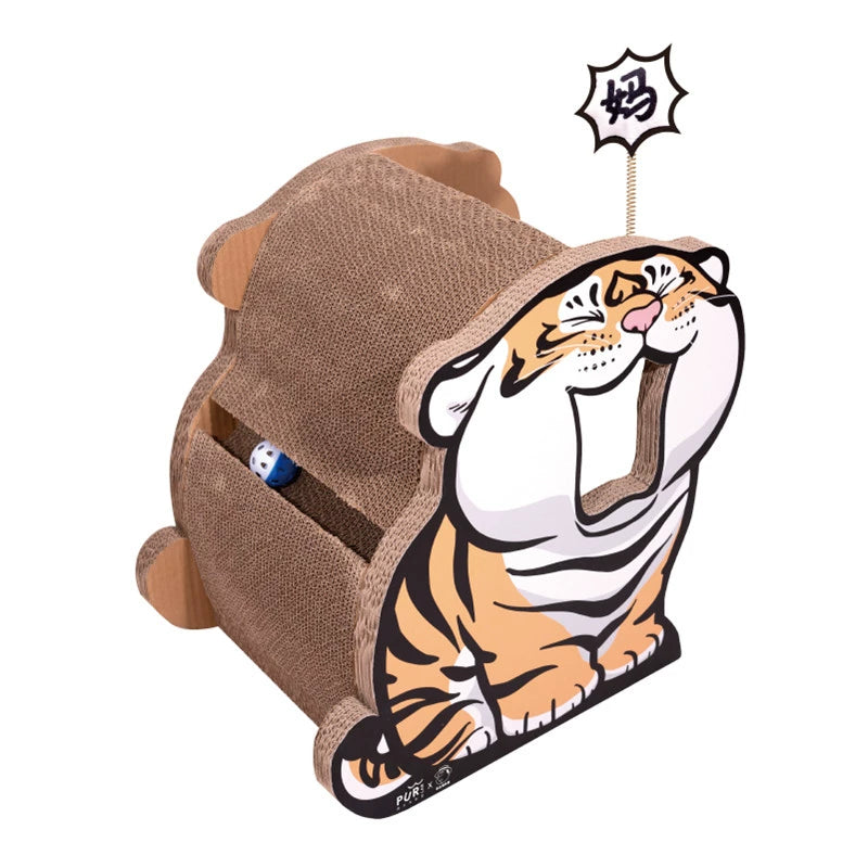 Purlab Tiger Style Cute Cat Scratcher