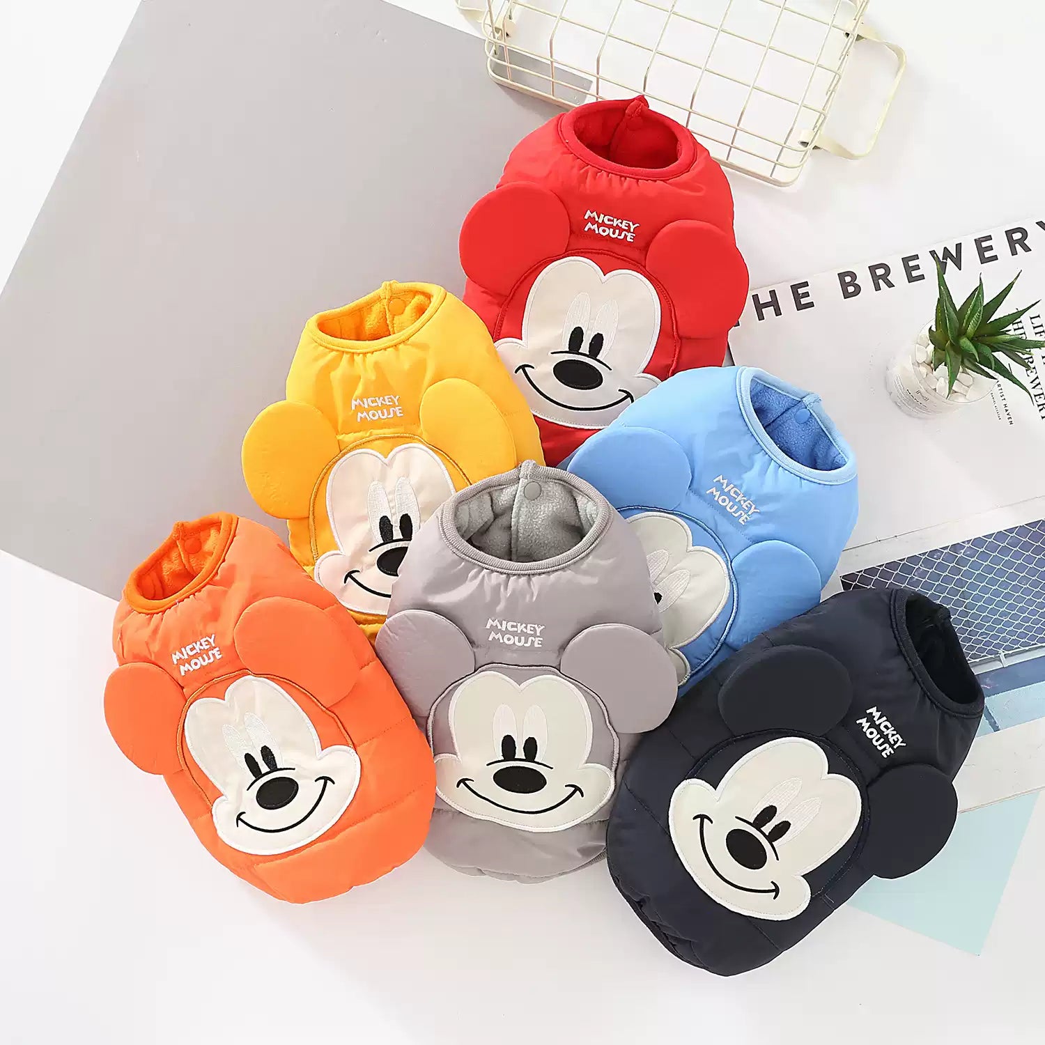 Mickey Pattern Pet Cotton Coats