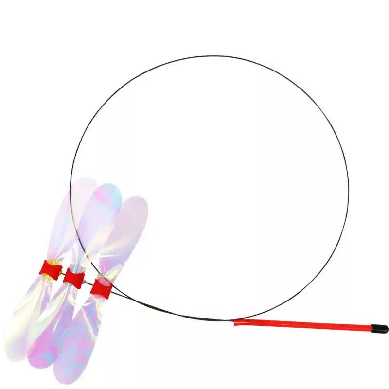 Petzroute Dragonfly Teaser Wand Cat Toy with Elastic Wire