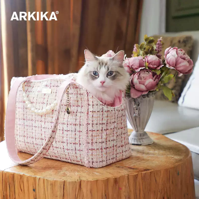Arkika Chic Quilted Pet Bag For Cat & Dog