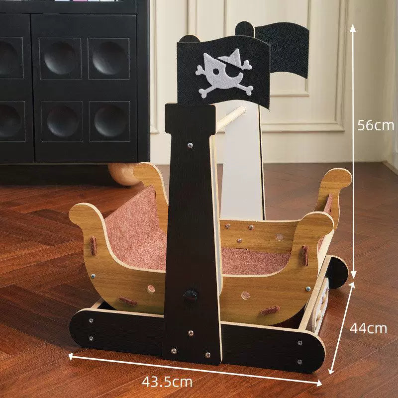 Miaofairy Pirate Ship Cat Hammock Swing Bed