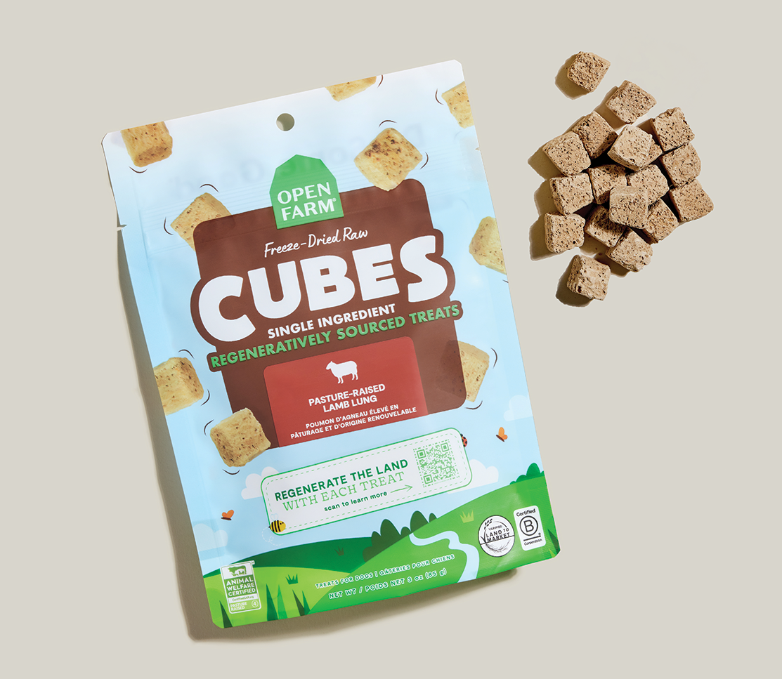 Open Farm Freeze Dried Raw Regeneratively Sourced Lamb Lung Dog Treat