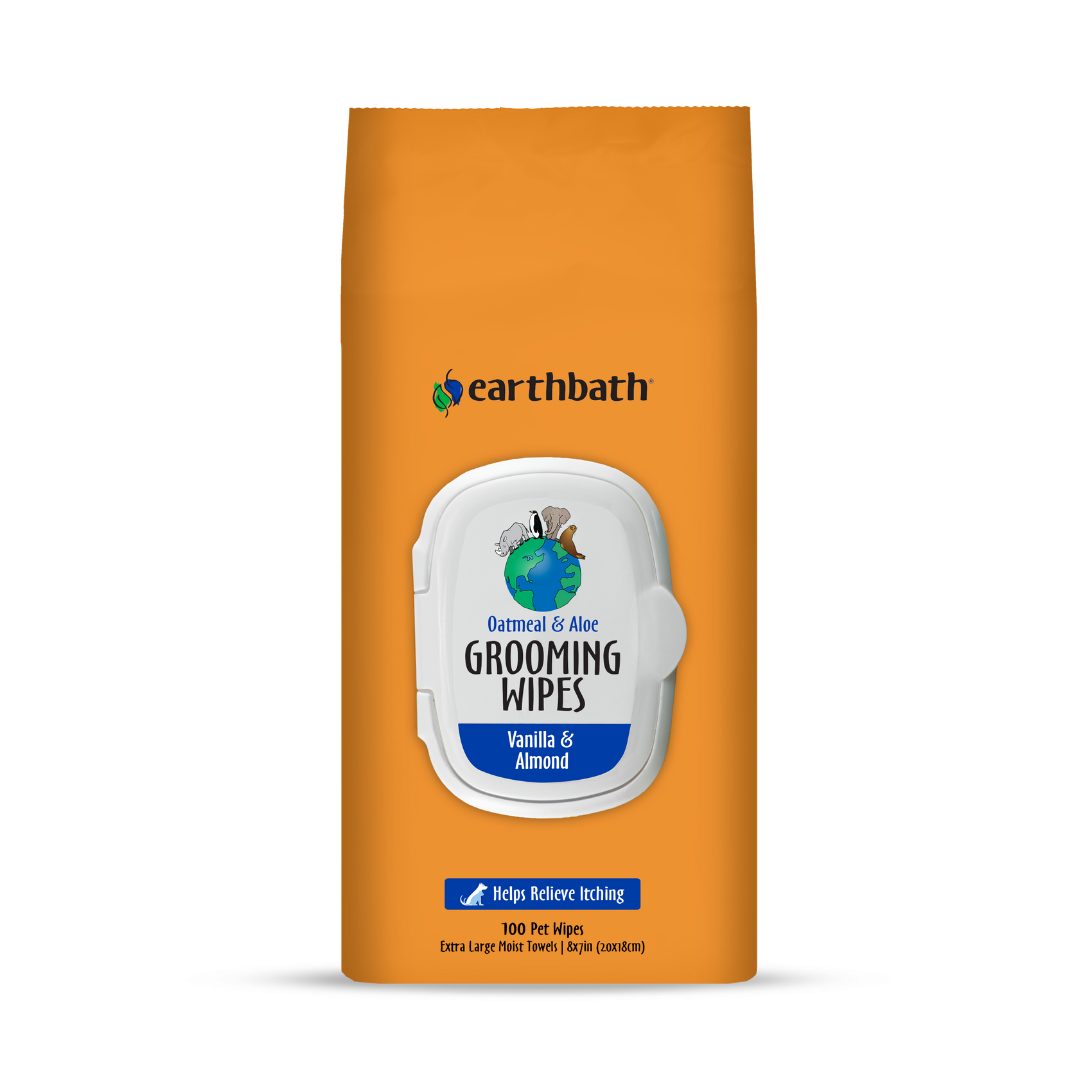 Earthbath Grooming Wipes - Vanilla & Almond - 100 Wipes