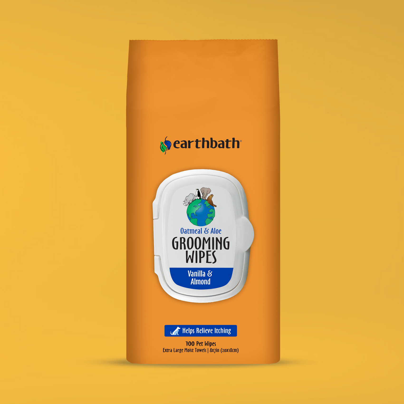 Earthbath Grooming Wipes - Vanilla & Almond - 100 Wipes