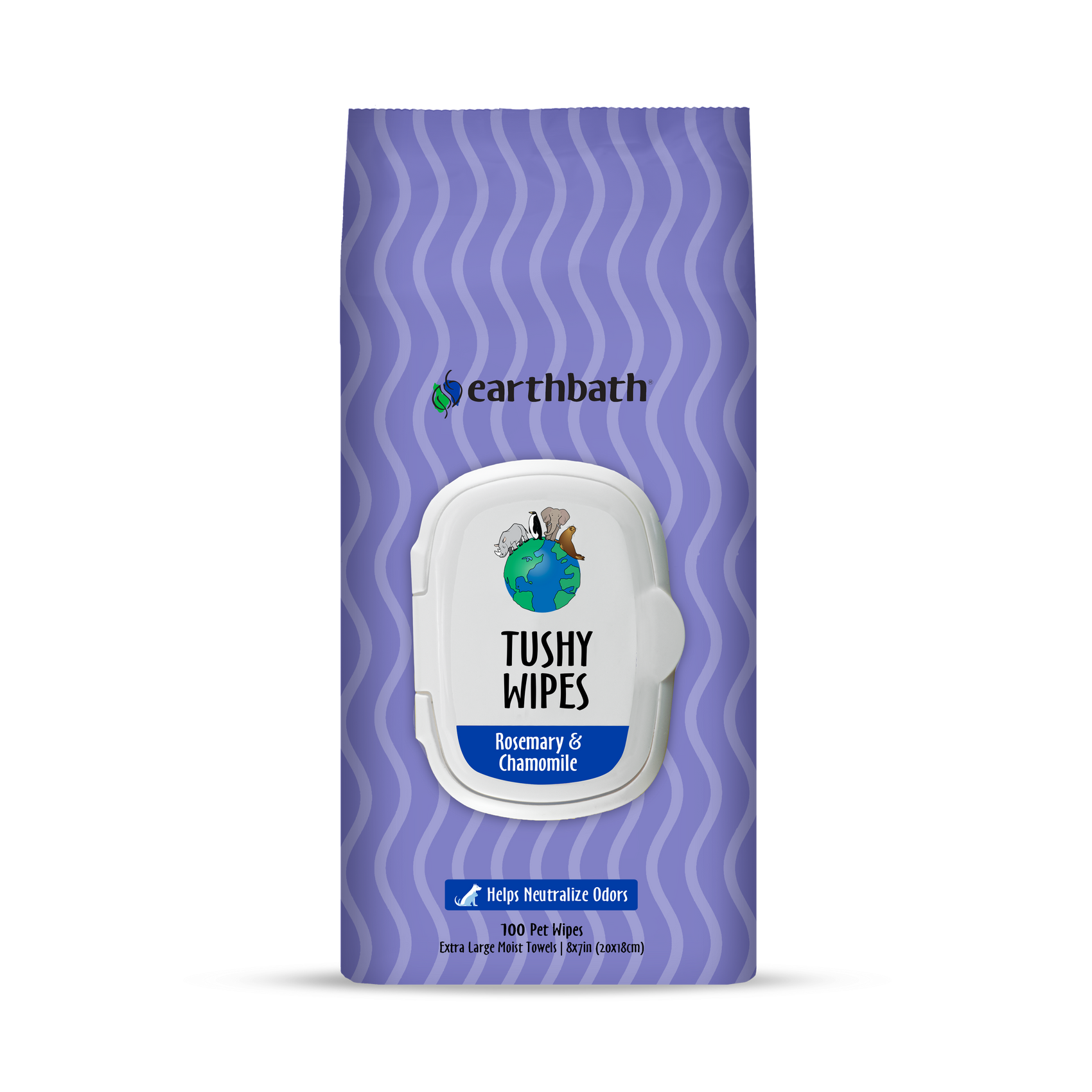 Earthbath Tushy Wipes - Rosemary & Chamomile - 100 Wipes