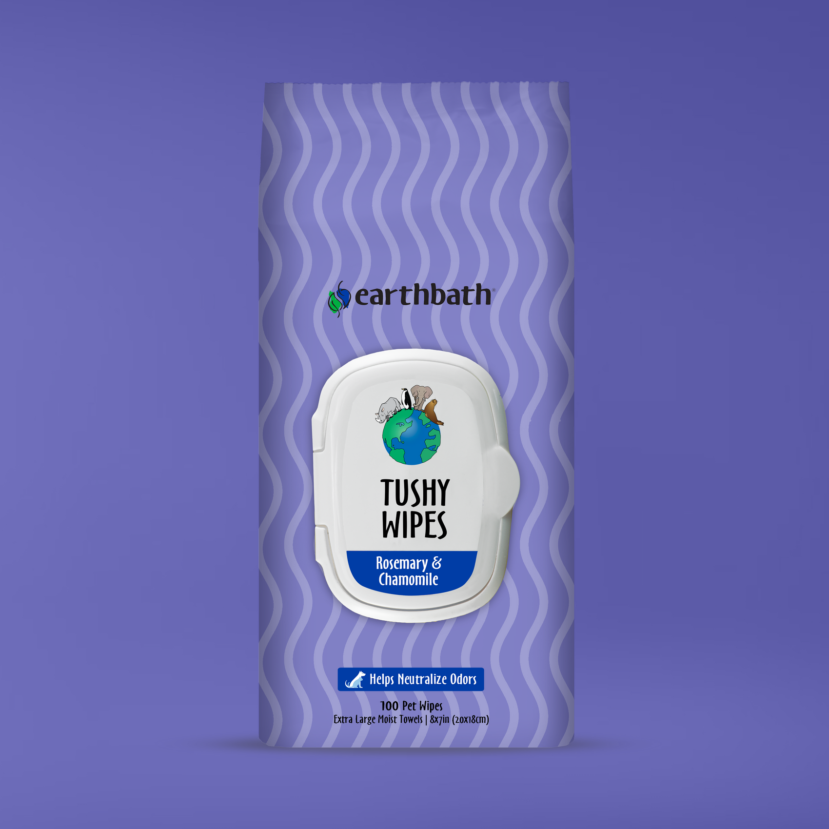 Earthbath Tushy Wipes - Rosemary & Chamomile - 100 Wipes