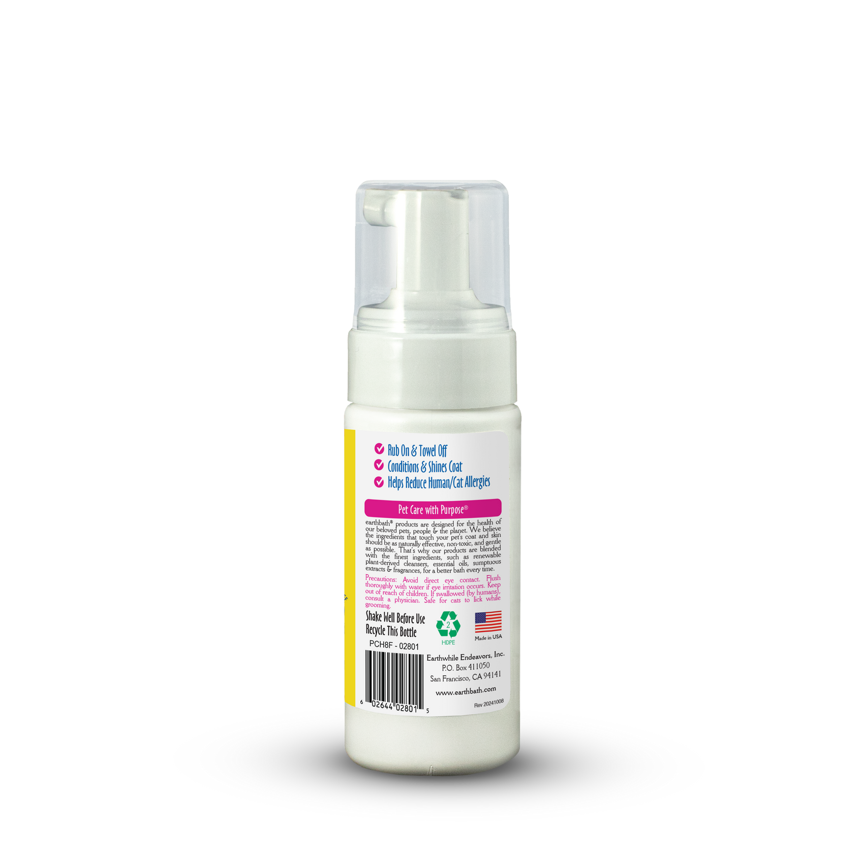 Earthbath Foaming Shampoo For Cats Hypo-Allergenic