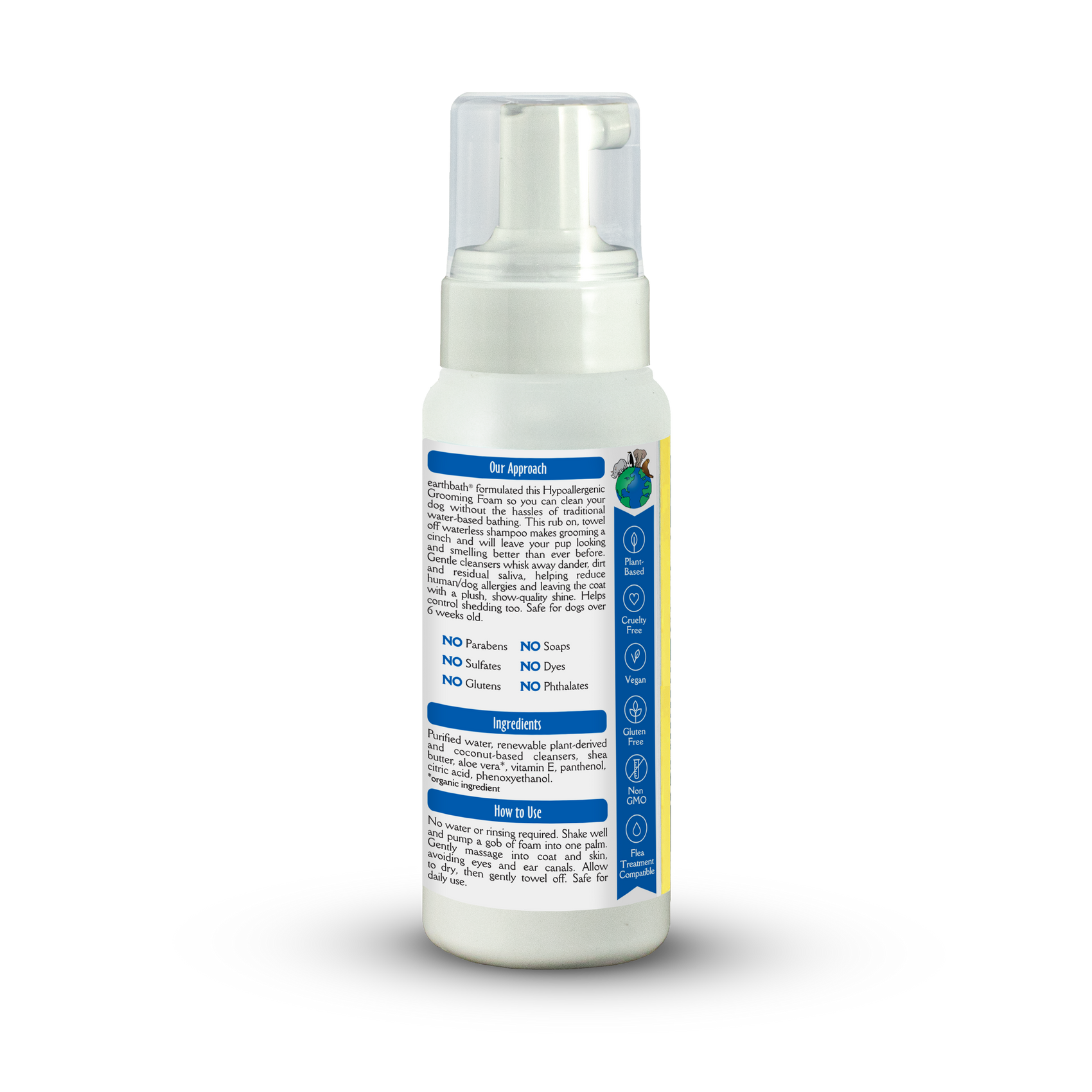 Earthbath Waterless Foaming Shampoo For Dog Hypo-Allergenic