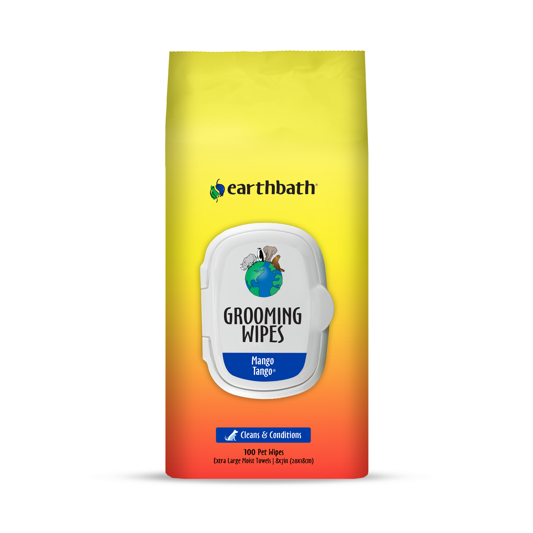 Earthbath Grooming Wipes - Mango Tango - 100 Wipes