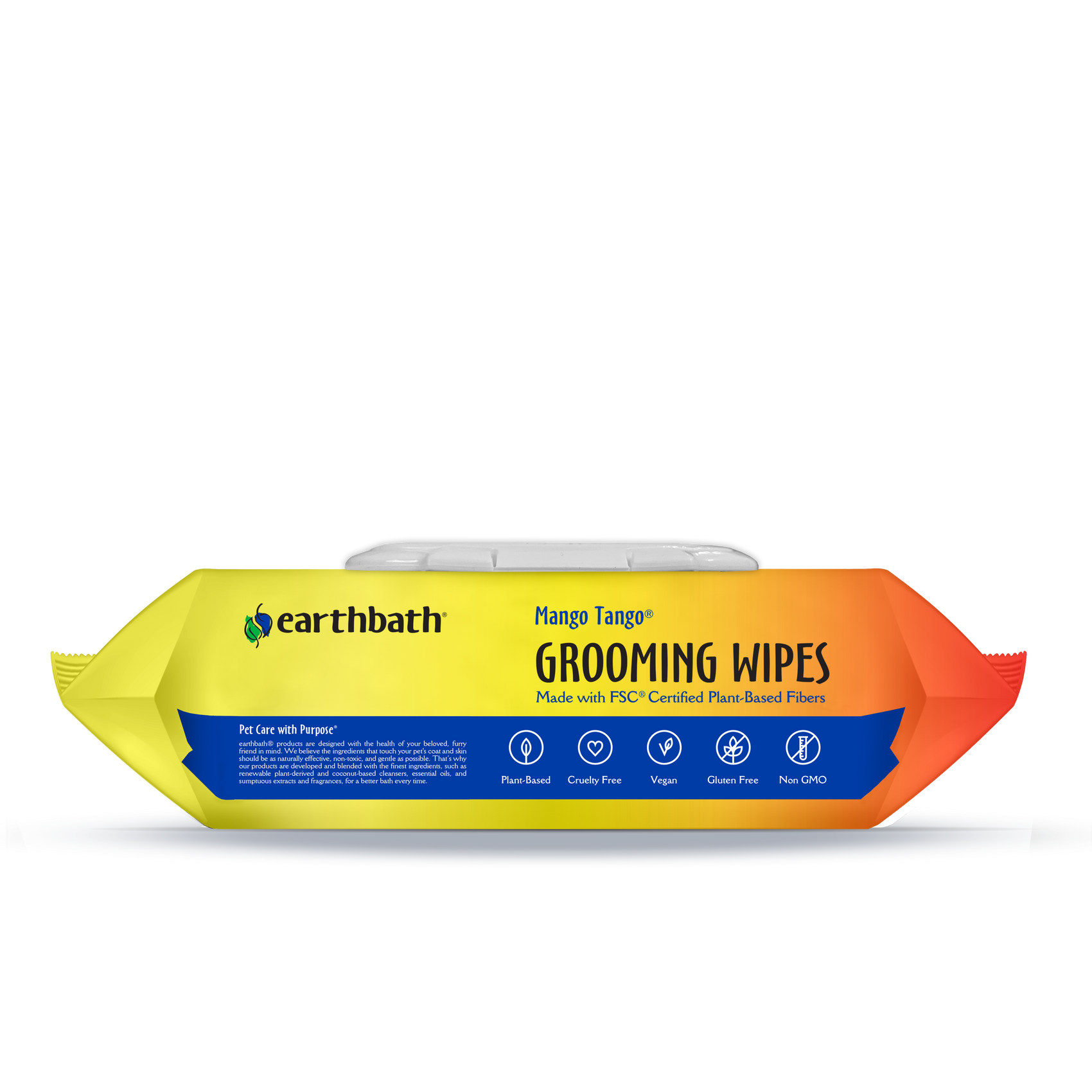 Earthbath Grooming Wipes - Mango Tango - 100 Wipes
