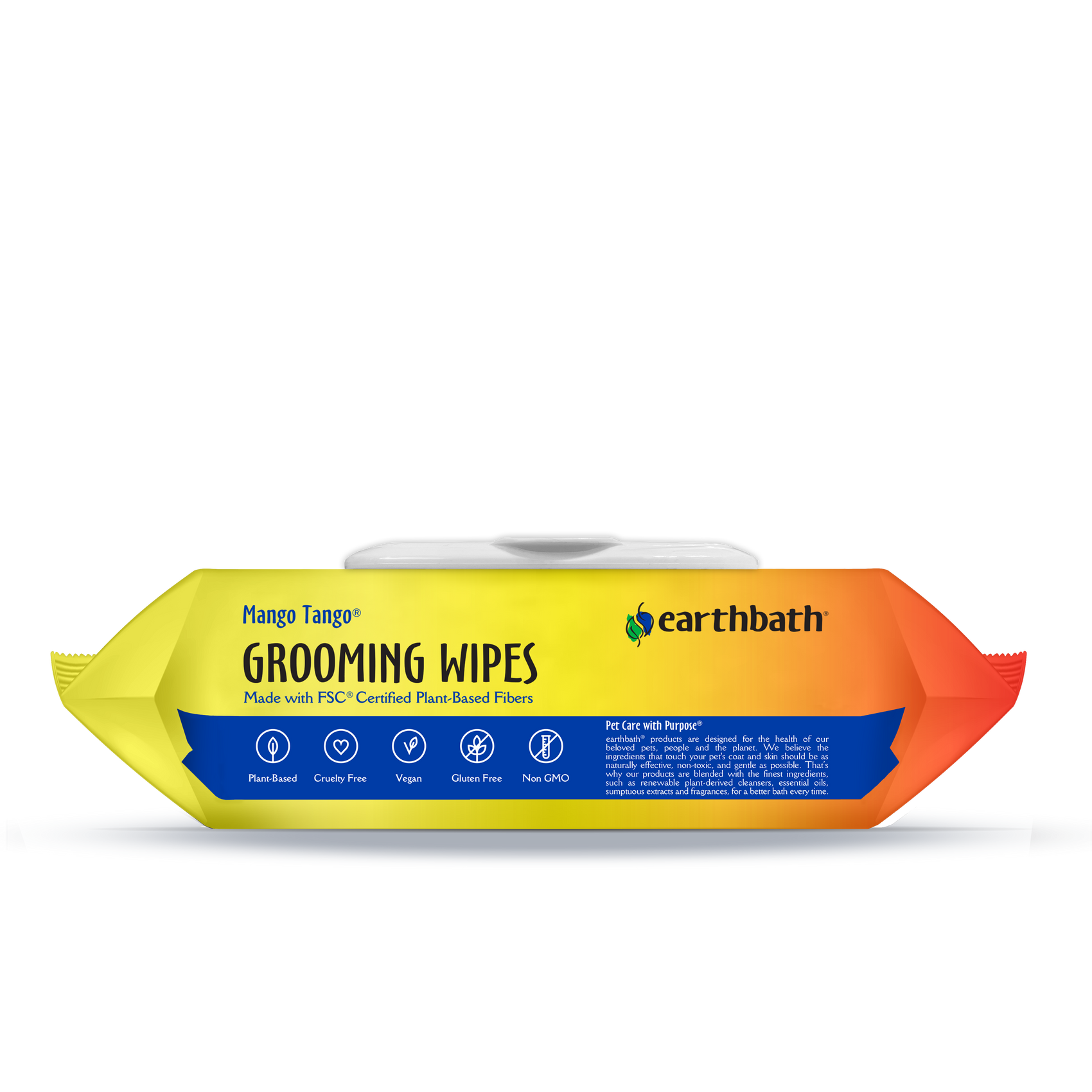 Earthbath Grooming Wipes - Mango Tango - 100 Wipes