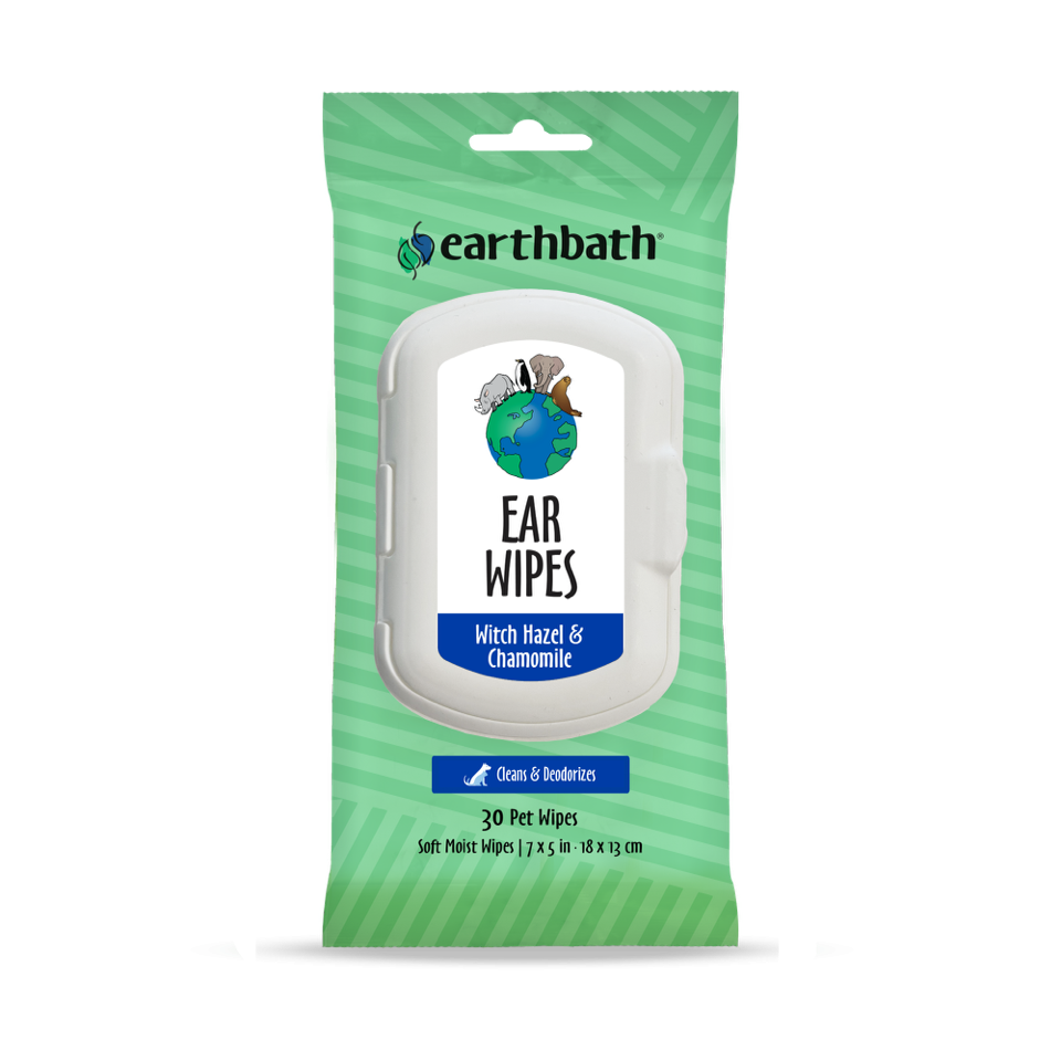 Earthbath Ear Wipes - Cleans & Deodorizes - 30 Wipes