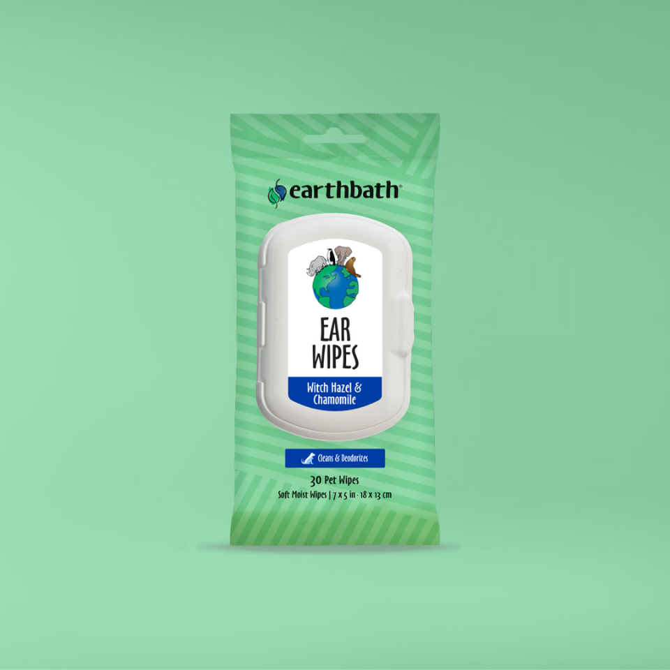 Earthbath Ear Wipes - Cleans & Deodorizes - 30 Wipes