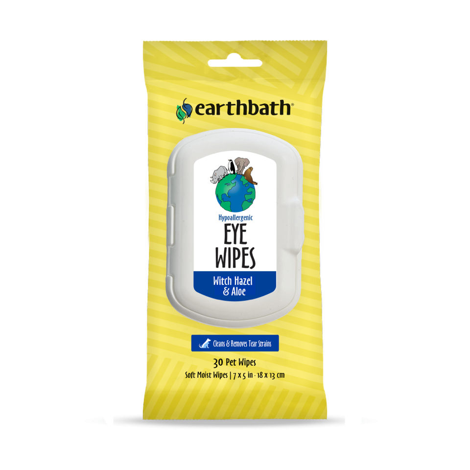 Earthbath Hypoallergenic Eye Wipes - Clean & Removes Tear Stains - 30 Wipes