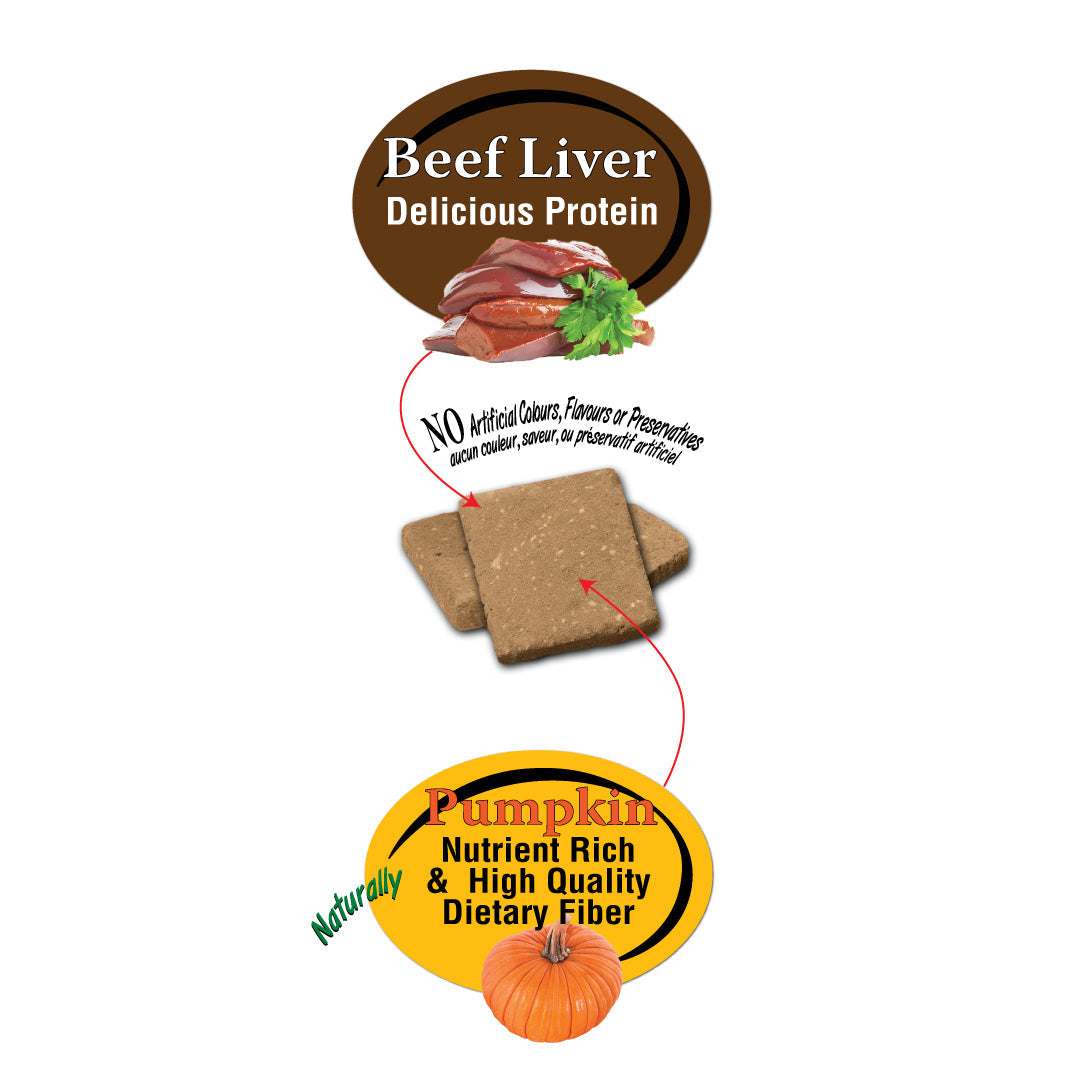 Benny Bullys Beef Liver Plus Pumpkin Dog Treat - 58g