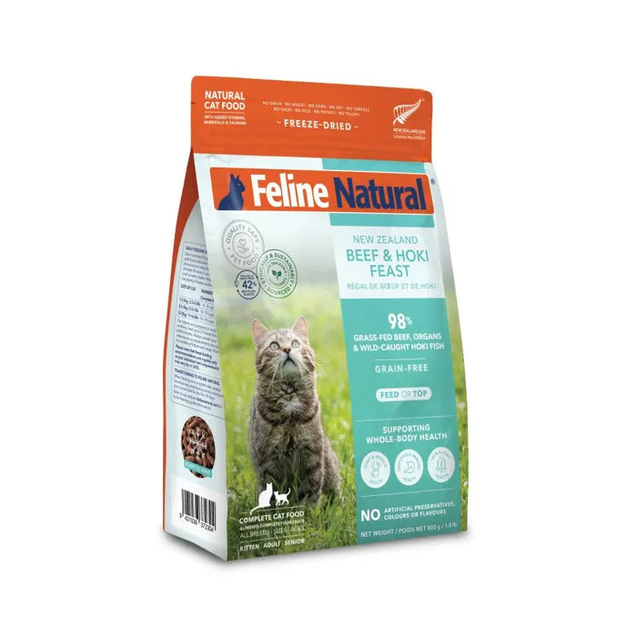 Feline Natural Raw Freeze-Dried Beef & Hoki Feast