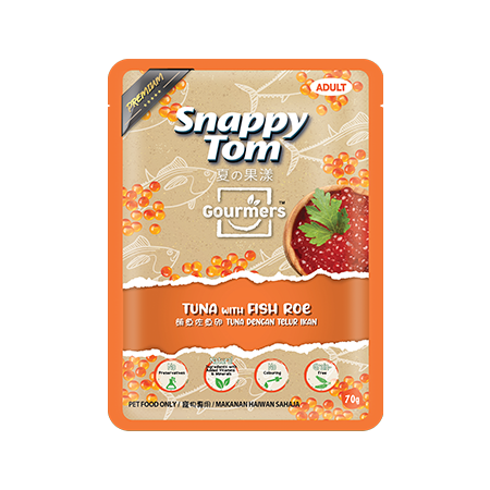 Snappy Tom Gourmers Wet Food For Cat - Tuna with Fish Roe