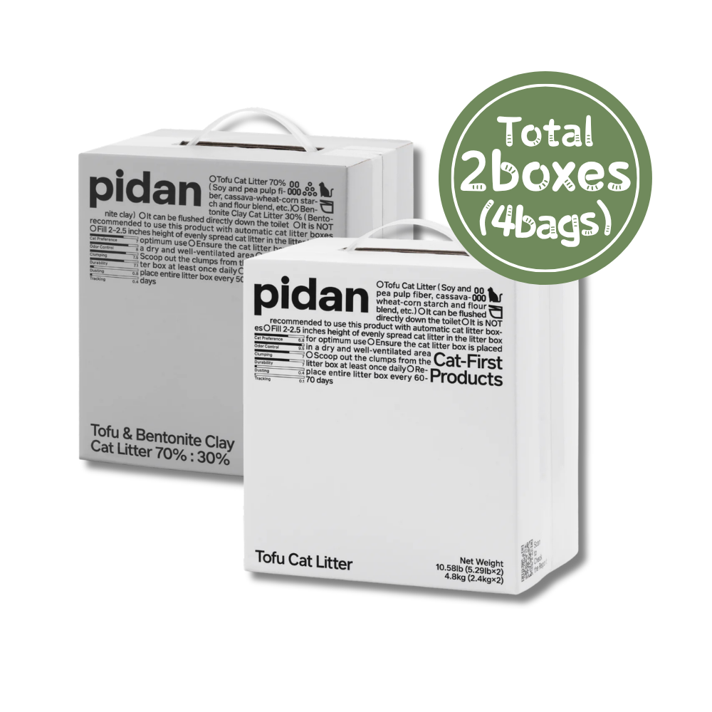 Pidan Original Tofu Cat Litter Combo (4 bags in 2 boxes)