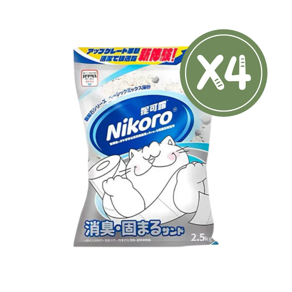 Nikoro Tofu Cat Litter - Clumping Clay Mixed Tofu Cat Litter Combo (4 bags in 1 box)