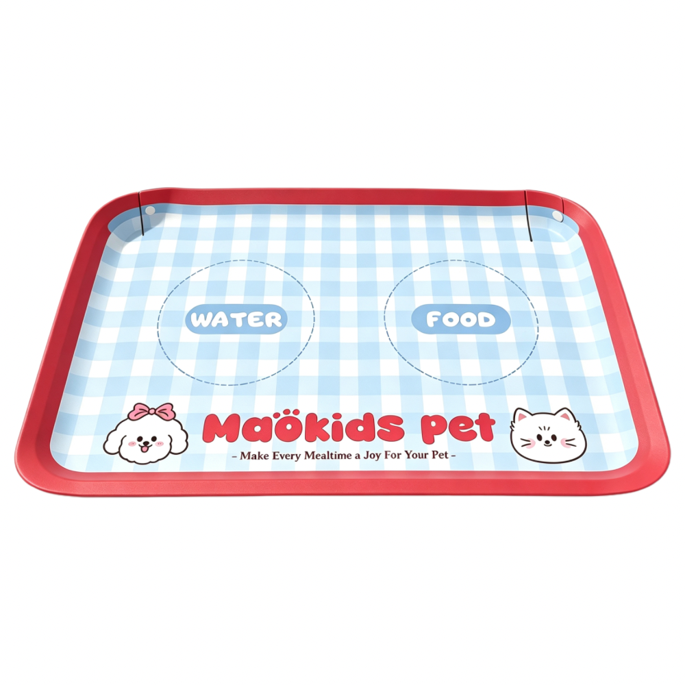 Maokids Spill-Proof Semi- enclosed Pet Feeding Mat