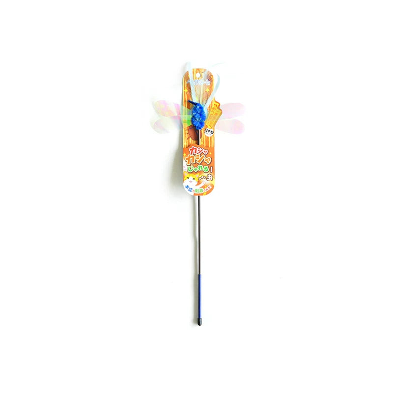 Petzroute Interactive Cat Teaser Toy - Blue Dragonfly
