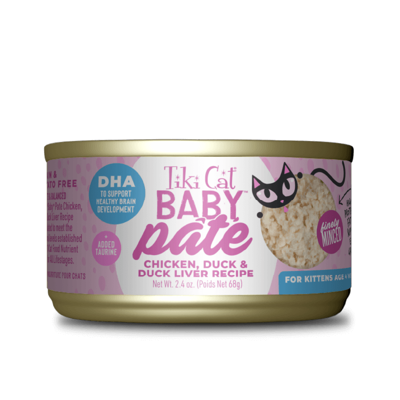 Tiki Cat Baby Pate Variety Pack Wet Kitten Food - For Kittens Age 4+ Weeks