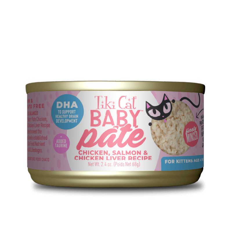 Tiki Cat Baby Pate Variety Pack Wet Kitten Food - For Kittens Age 4+ Weeks