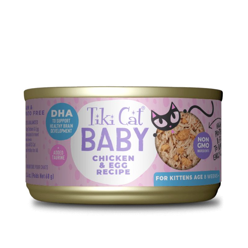 Tiki Cat Baby Shreds Variety Pack Wet Kitten Food - For Kittens Age 8+ Weeks