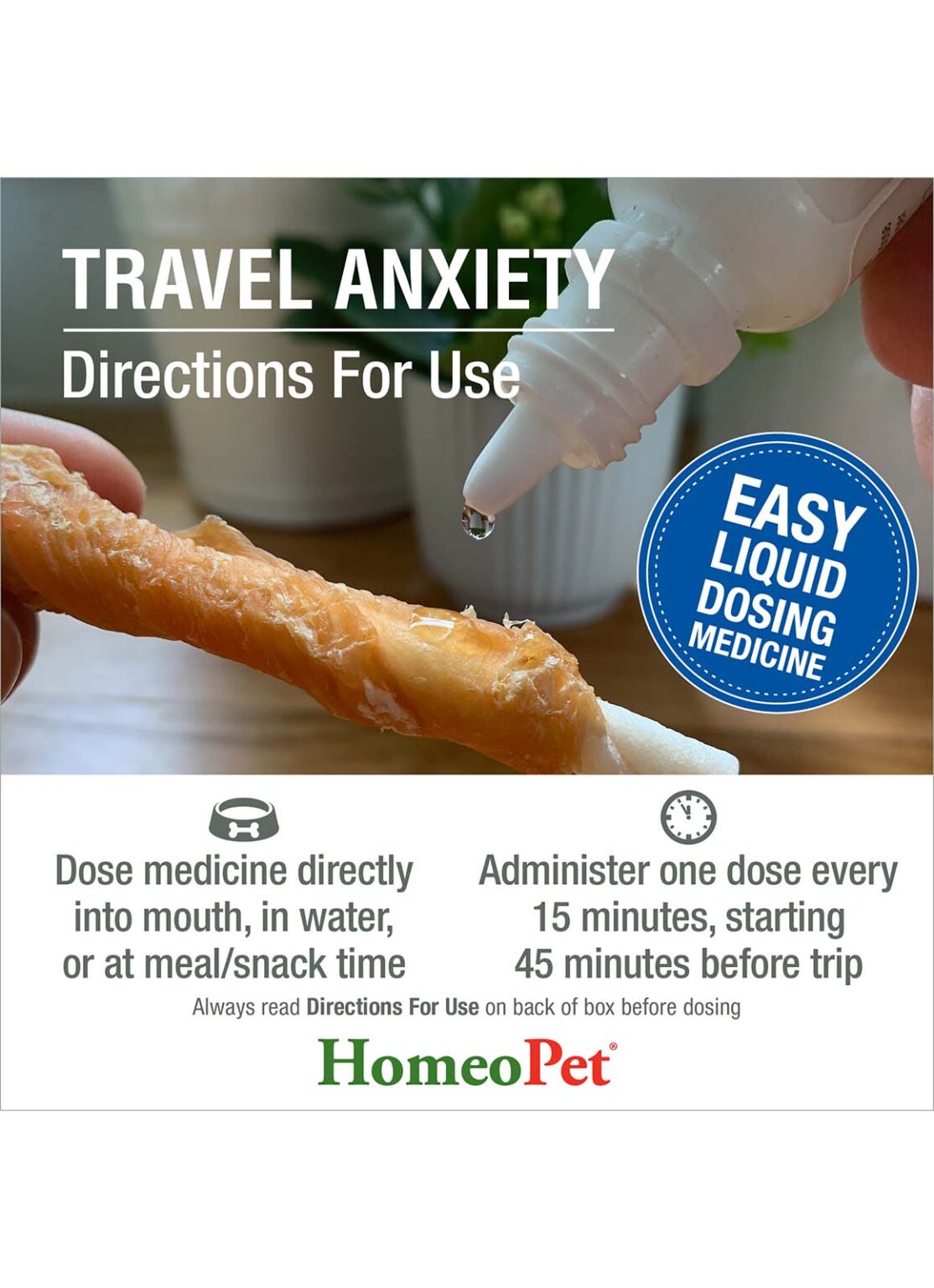 HomeoPet Travel Anxiety Drops For Dog & Cat - 15ml