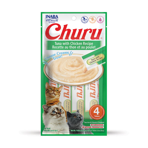 Inaba Churu Purées Cat Treat - Tuna with Chicken Recipe