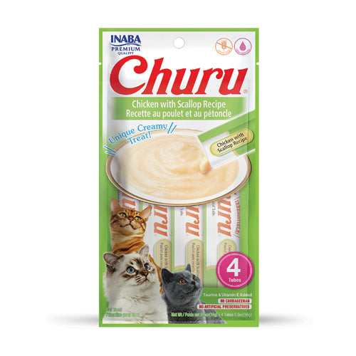 Inaba Churu Purées Cat Treat - Chicken with Scallop Recipe