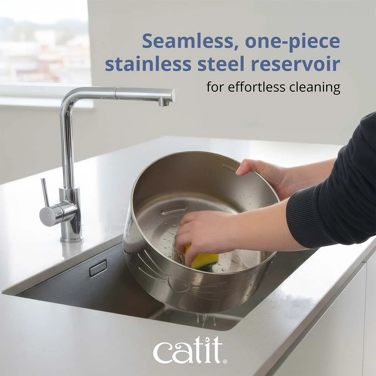 Catit PIXI Stainless Steel UV-C Drinking Fountain