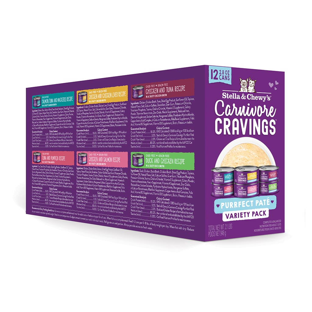 Stella & Chewy's Carnivore Cravings™ Purrfect Pate Variety Pack - 12*2.8oz