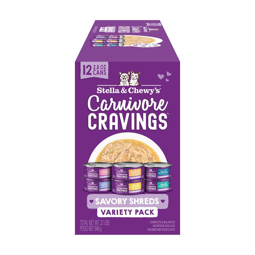 Stella & Chewy's Carnivore Cravings™ Savory Shreds Variety Pack - 12*2.8oz